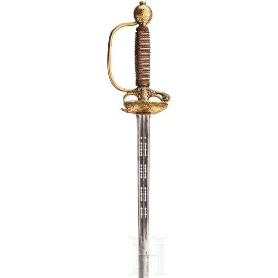 A small sword with pierced blade, France, ca. 1760