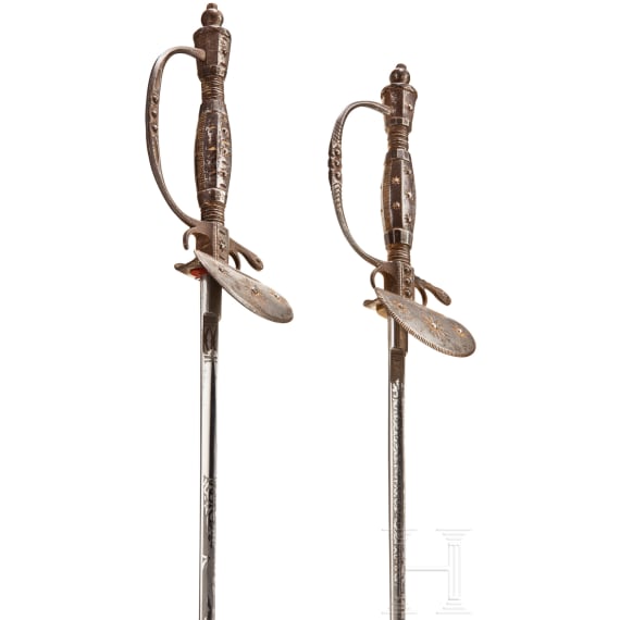 A pair of mourning swords, England, circa 1850