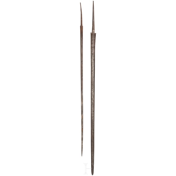 Two epee blades, 18th century