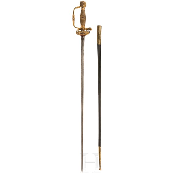 A gala epee, historicism in the style of the 18th century