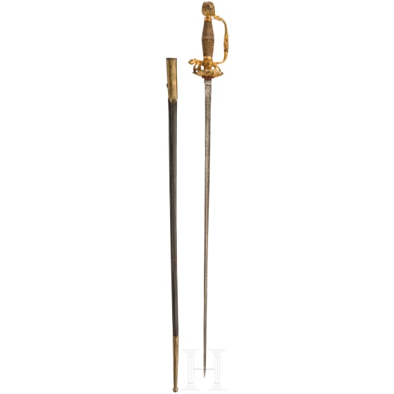 A gala epee, historicism in the style of the 18th century