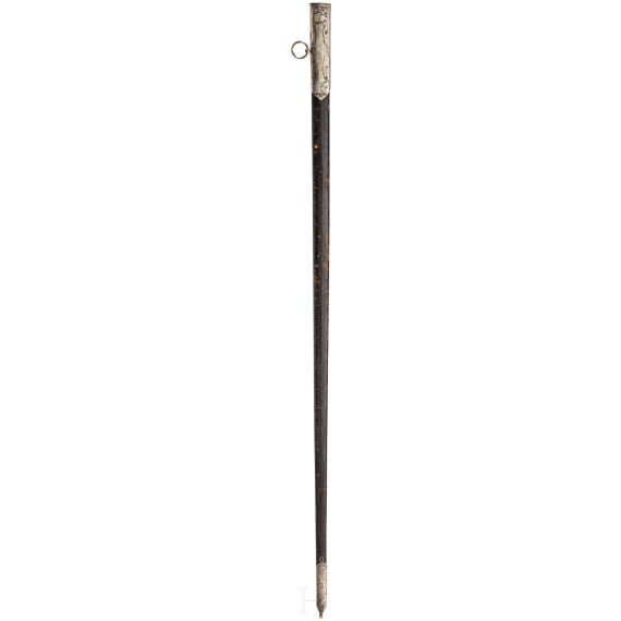 A silver-mounted rapier scabbard, Historicism in the style of the 17th century