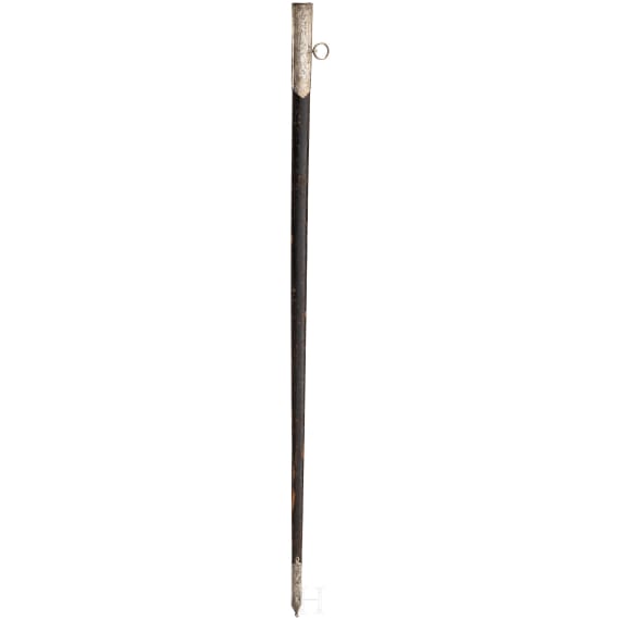 A silver-mounted rapier scabbard, Historicism in the style of the 17th century