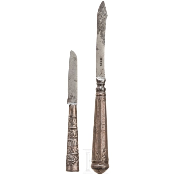 Two silver-mounted penknives, England and Netherlands, 18th century