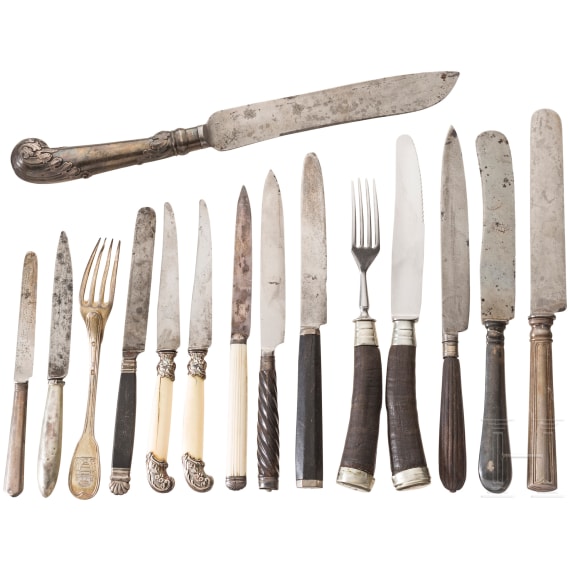 A group of cutlery, 19th century