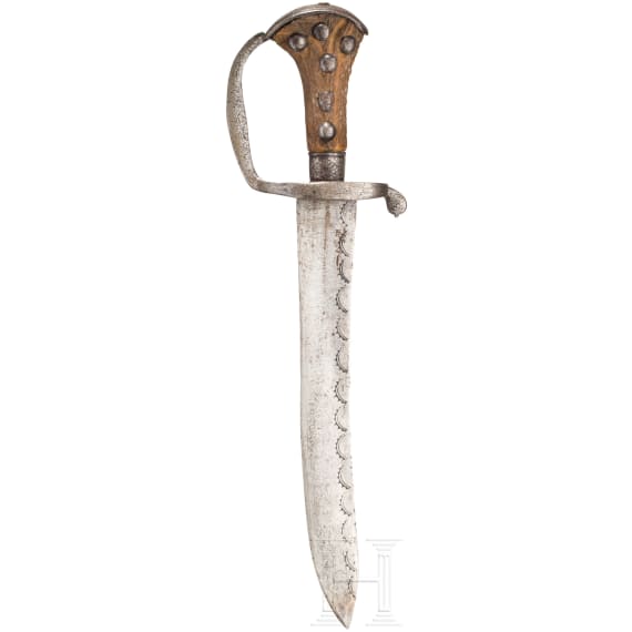 A shortened German hunting sword, 17th century