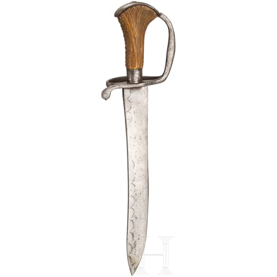 A shortened German hunting sword, 17th century