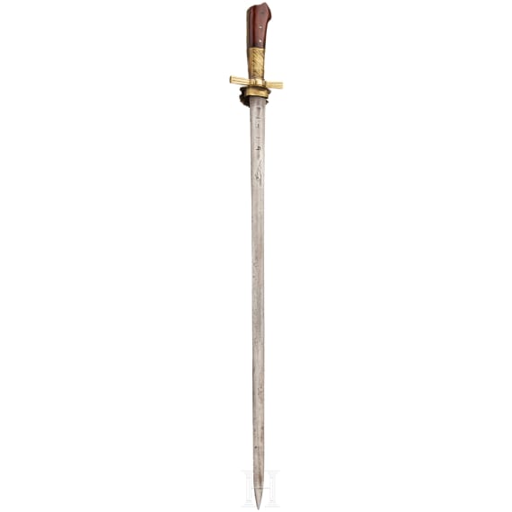 A South German hunting sword with older blade, 17th/early-19th century