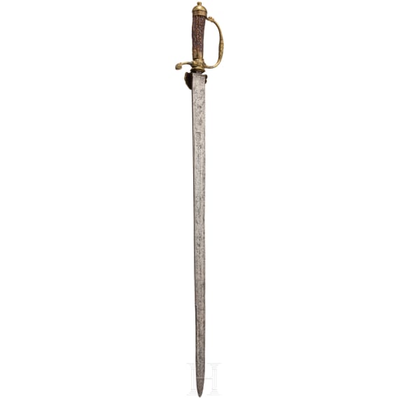 A German hunting hanger, circa 1730