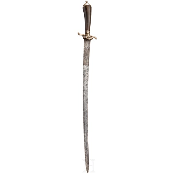A German hunting sabre, dated 1752