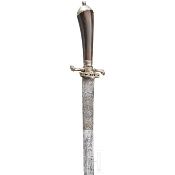 A German hunting sabre, dated 1752