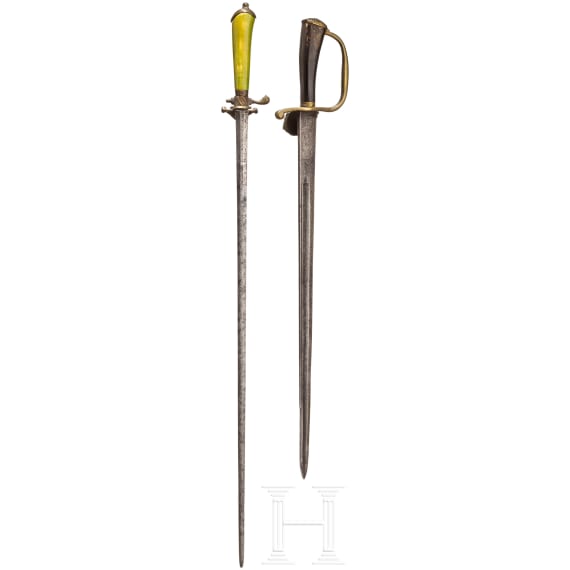 Two German hunting hangers, 18th century