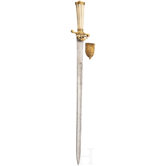 A German hunting hanger with a scabbard fragment, Solingen, around 1800