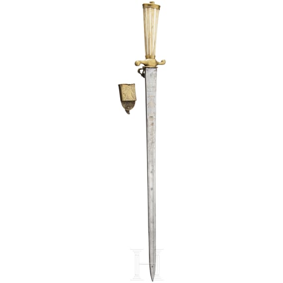 A German hunting hanger with a scabbard fragment, Solingen, around 1800