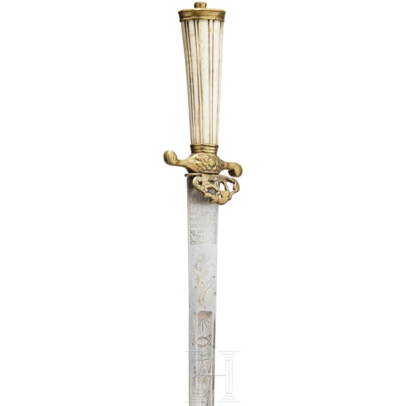 A German hunting hanger with a scabbard fragment, Solingen, around 1800