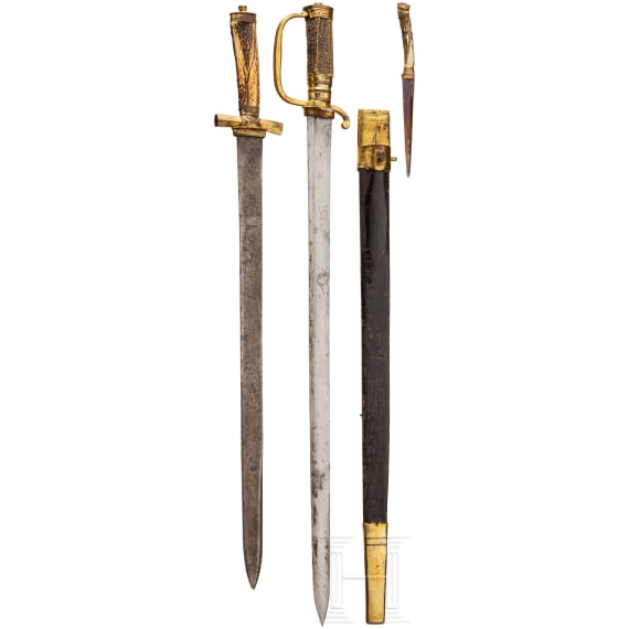 Two hunting hangers, German, 19th century