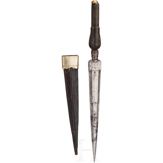 An Italian hunting plug bayonet, 18th century
