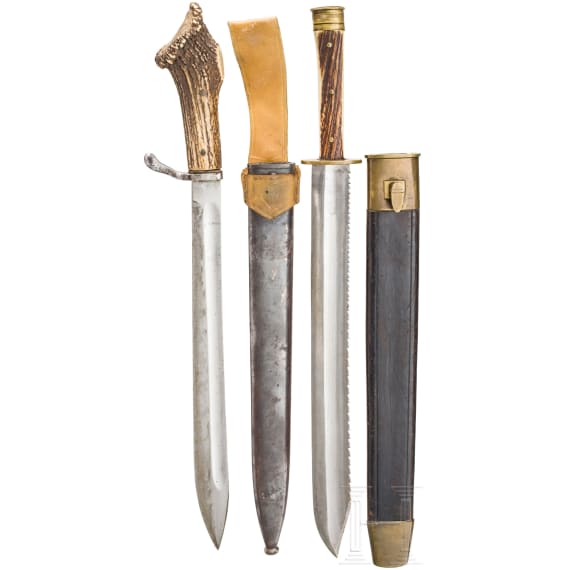 Two German hunting hangers, early-20th century