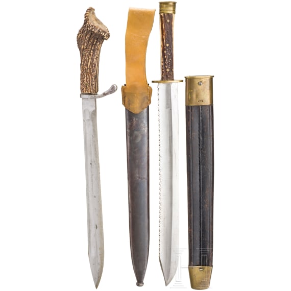 Two German hunting hangers, early-20th century