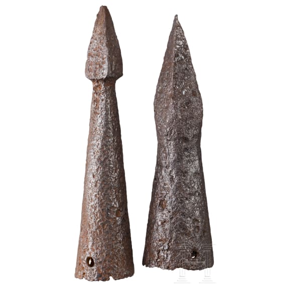 Two German spearheads, 15th century