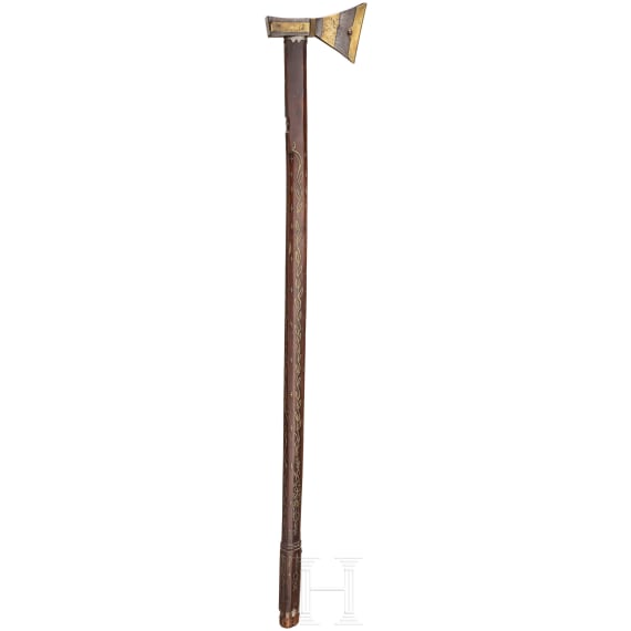A Silesian miner's parade axe, dated 1847