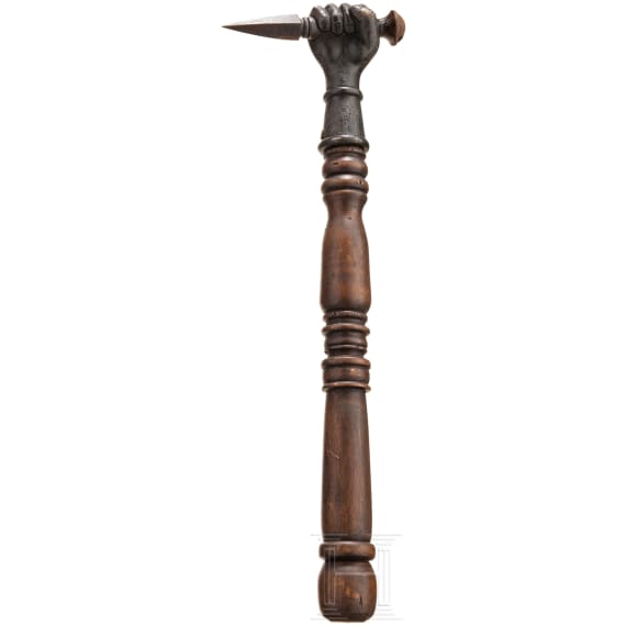 A fist-shaped hammer, Historicism in the style of the 15th century