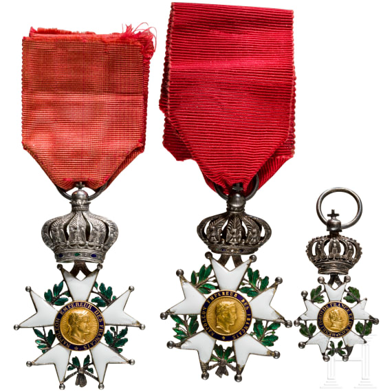 Three Orders of the Legion of Honour, 19th century