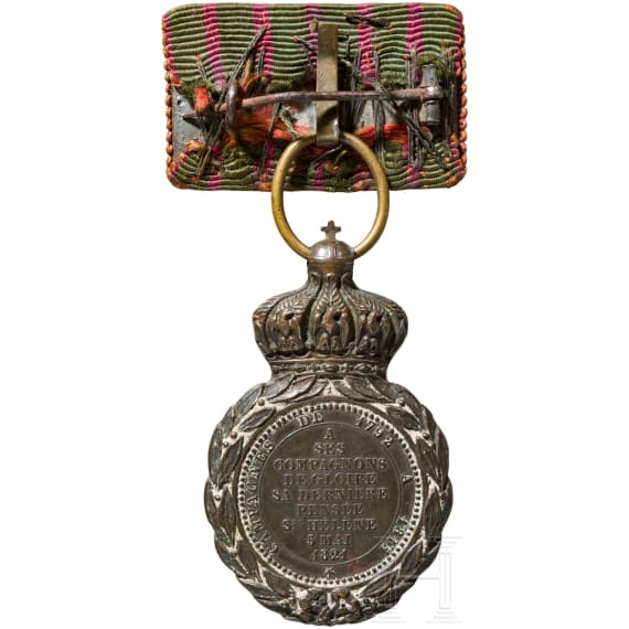 St. Helena medal with bestowal document