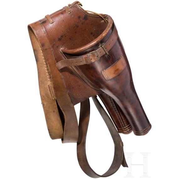 A pair of cavalry pistol holsters, 1st half of the 19th century