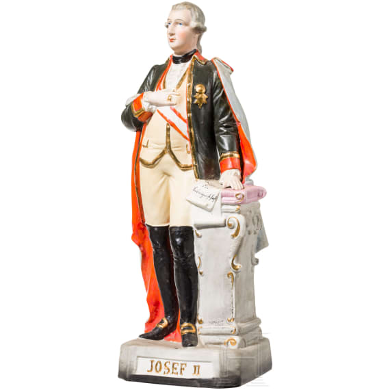 Emperor Joseph II - coloured ceramic figure
