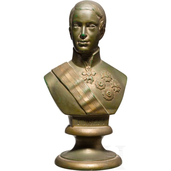 Emperor Franz Joseph I of Austria - glass bust