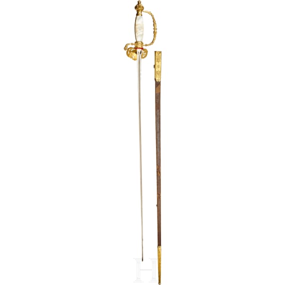 Sword for the uniform of the papal order of Saint Gregory the Great, late 19th century