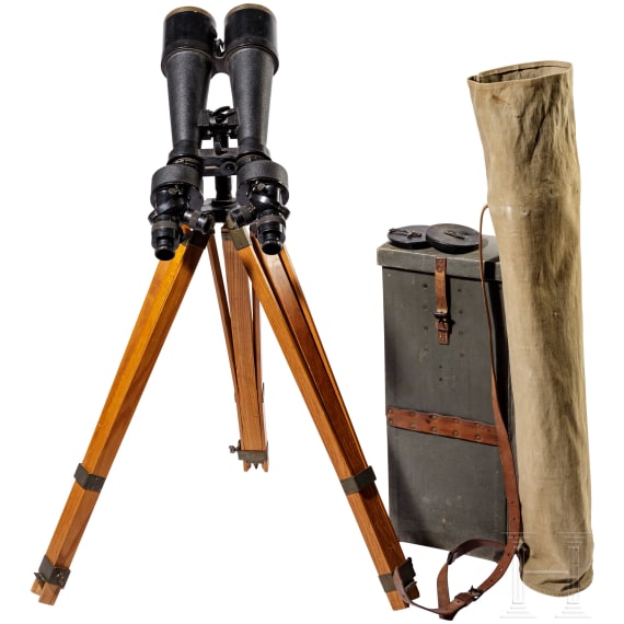 Carl Zeiss Jena turret binoculars "Asembi"- D.F. 12,20,40 x 80 with tripod stand
