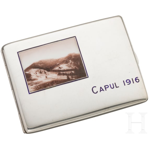 Silver cigarette case "Capul 1916"