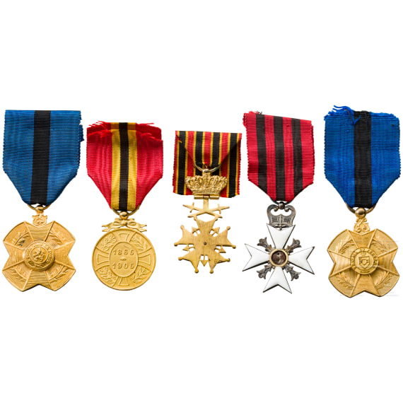 Five awards, Belgium, 20th century
