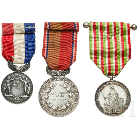 Military medal, France/Italy, late 19th century