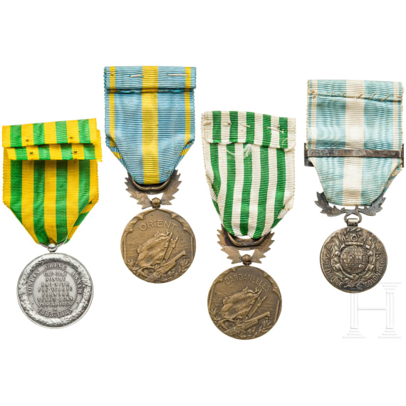 Four colonial medals, France, 19th / 20th century
