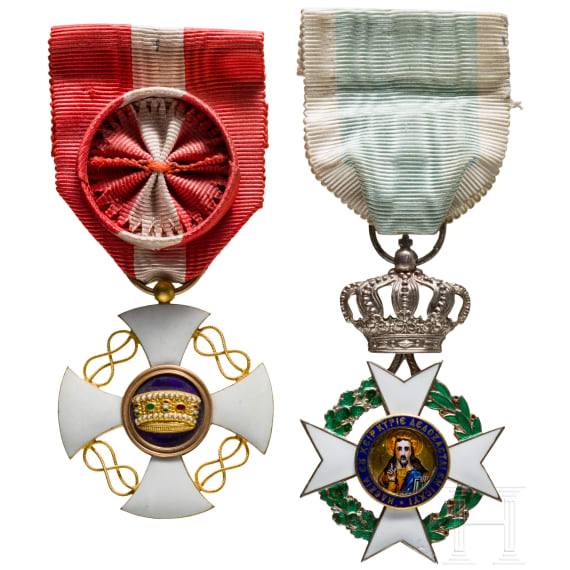 Order of the Redeemer, Silver Knight's Cross, 2nd model, Officer's Cross Crown of Italy