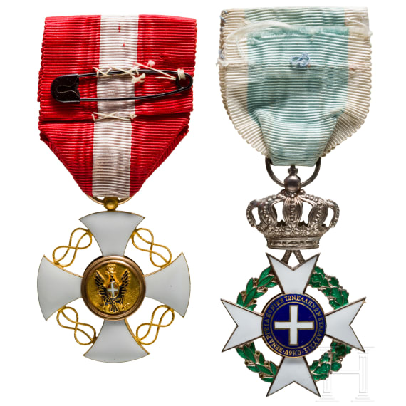 Order of the Redeemer, Silver Knight's Cross, 2nd model, Officer's Cross Crown of Italy