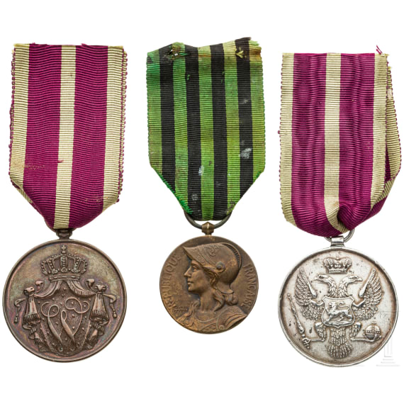 Three international medals, 19th and 20th centuries