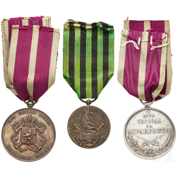 Three international medals, 19th and 20th centuries