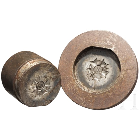 A pair of embossing tools for a Polish badge
