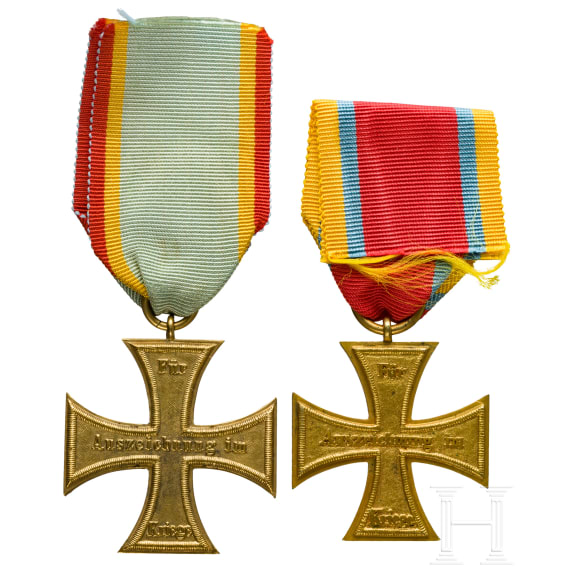 Mecklenburg-Schwerin - two Military Service Crosses 1870 and 1877