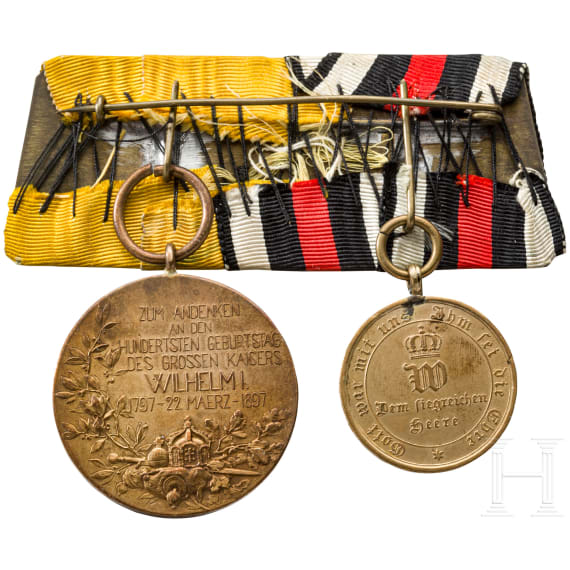 Medal bar with Iron Cross 2nd class 1870 and oak leaves "25"