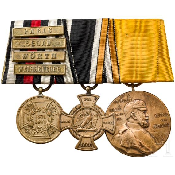 Two medal bars of veterans 1870/71