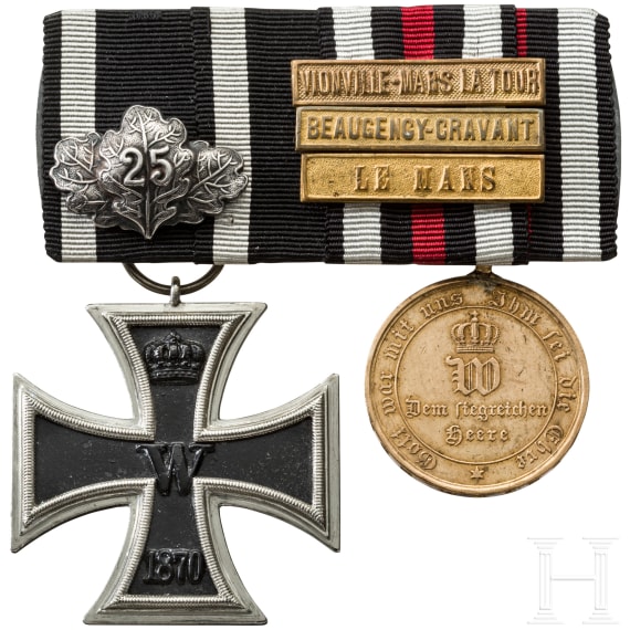 Two medal bars of veterans 1870/71