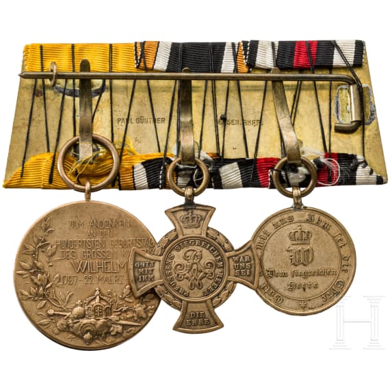 Two medal bars of veterans 1870/71