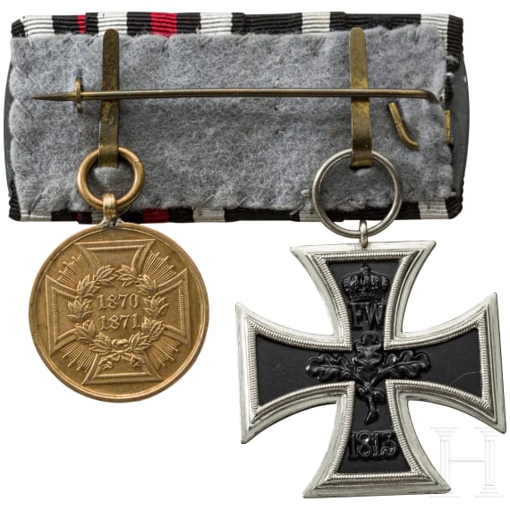 Two medal bars of veterans 1870/71