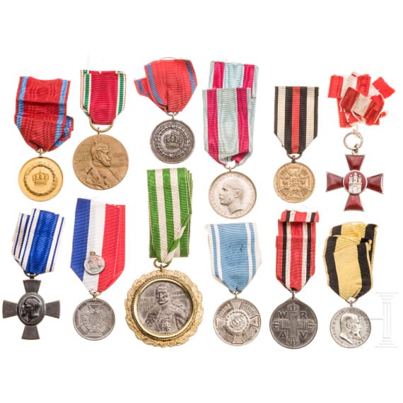 Twelve medals, German, 19th and 20th centuries