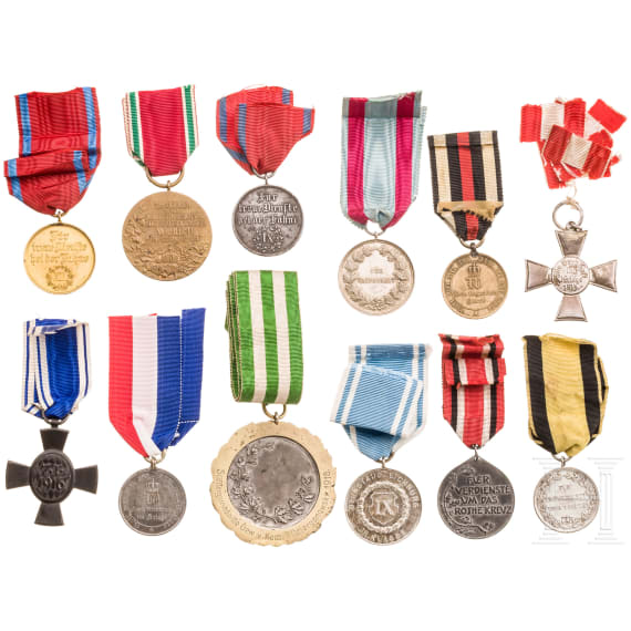 Twelve medals, German, 19th and 20th centuries